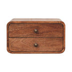 Curved Wall Mounted Bedside Nightstand