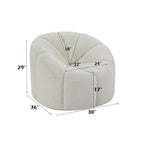 Osmash - Chair With Swivel - White Teddy Sherpa