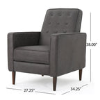 Macedonia - Button Tufted Fabric Recliner - Slate