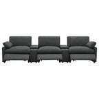 Collins 5-Piece Power Reclining Home Theater Seating Dark Grey
