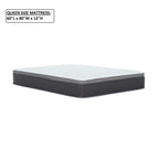 12'' Hybrid Mattress In A Box, Plush Gel Memory Foam Mattress Top With Pocket Coil Base - Gray / White - Queen