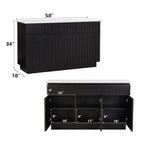 Jaramillo - Server - Engineering Marble Top & Black