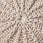 Bordeaux - Knitted Round Pouf Ottoman And Floor Cushion