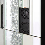 Noralie - 47" Fireplace With Bluetooth - Mirrored & Faux Diamonds