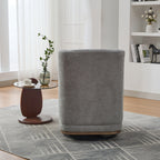 Wide Modern Cushioned Armless Metal Base 360° Swivel Chair With Pillow