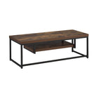 Bob - TV Stand - Weathered Oak & Black Metal