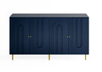 Modern Lacquered 4 Door Cabinet Sideboard Buffet Server Cabinet Storage Cabinet, For Living Room, Entryway, Hallway, Office, Kitchen And Dining Room
