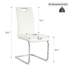 Modern Dining Chairs With Padded Seat And Metal Legs