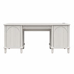 Selena - Double Pedestal Desk - Rustic White