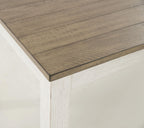 Skempton - Counter Height Dining Table and Bar Stools (Set of 7) - White / Light Brown