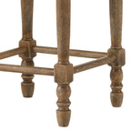 Farsiris - Counter Height Stool (Set of 2) - Beige Fabric & Weathered Oak