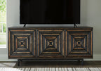 Fair Ridge - Accent Cabinet - Distressed Black