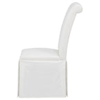 Shawna Upholstered Skirted Side Chair White (Set of 2)