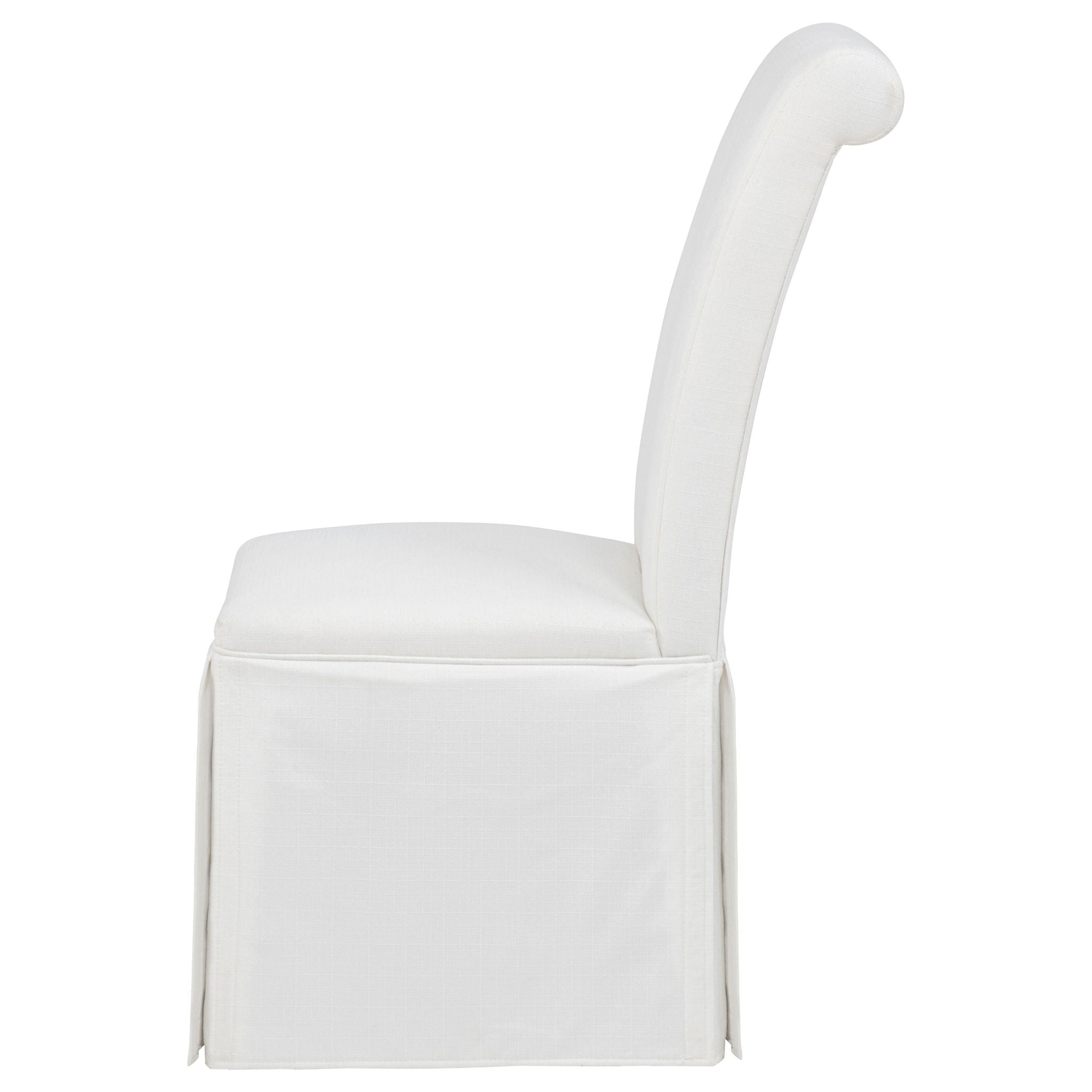 Shawna Upholstered Skirted Side Chair White (Set of 2)