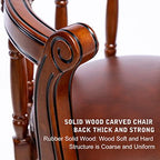 Swivel Cow Top Wooden Bar Stool, 360 Degree Swivel Bar Height Chair With Backs For Home Kitchen Counter