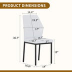 Ergonomic Simple Chair With Metal Leg