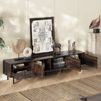 78" TV Stand With Storage Cabinets For Living Room - Walnut