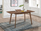 Alfredo 63-inch Extension Leaf Dining Table Natural Walnut