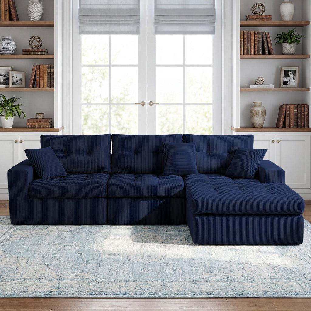 Corner Chaise L-Shaped Sectional Sofa Bed