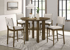 Ottowa 5-piece Round Counter Height Dining Room Set Brown
