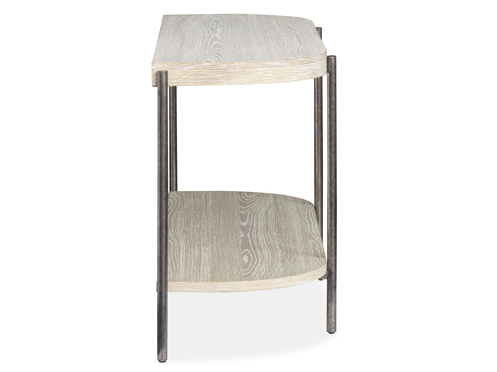 Jennings - Demilune Sofa Table - Edgecomb Gray And Weathered Antique Nickel