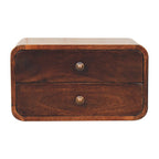 Curved Wall Mounted Bedside Nightstand