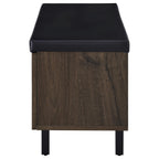 Brixton 2-door Padded Entryway Shoe Storage Bench Smoked Oak