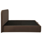 Anders Upholstered Eastern King Storage Lift Platform Bed Chocolate