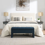Modern Upholstered Large Bed End Bench With Storage