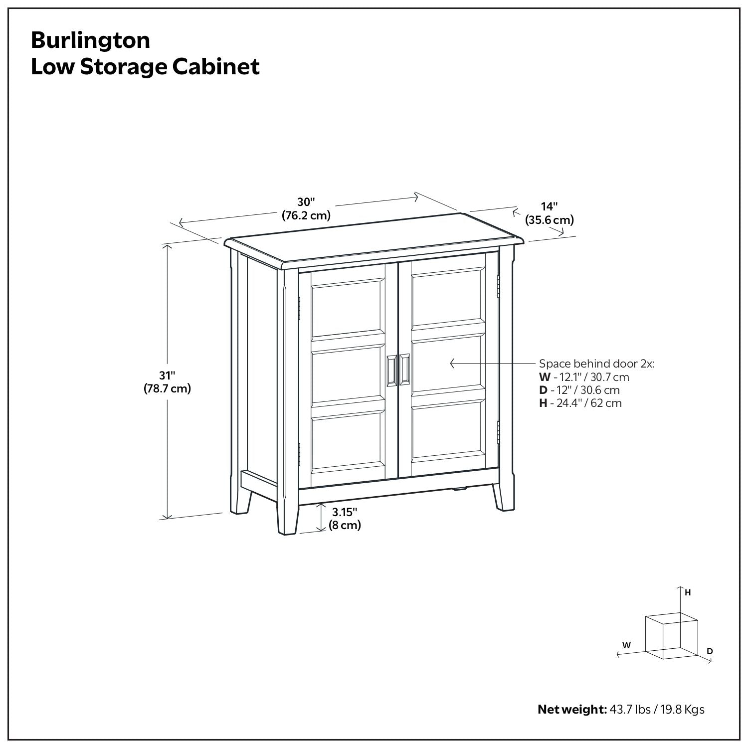 Burlington - Handcrafted Low Storage Cabinet