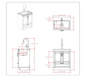 Reed - Deluxe Laundry Cabinet With Pull-Out Faucet And Stainless Steel Sink