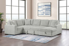 Devonshire Sleeper Sectional Sofa Storage Chaise Grey