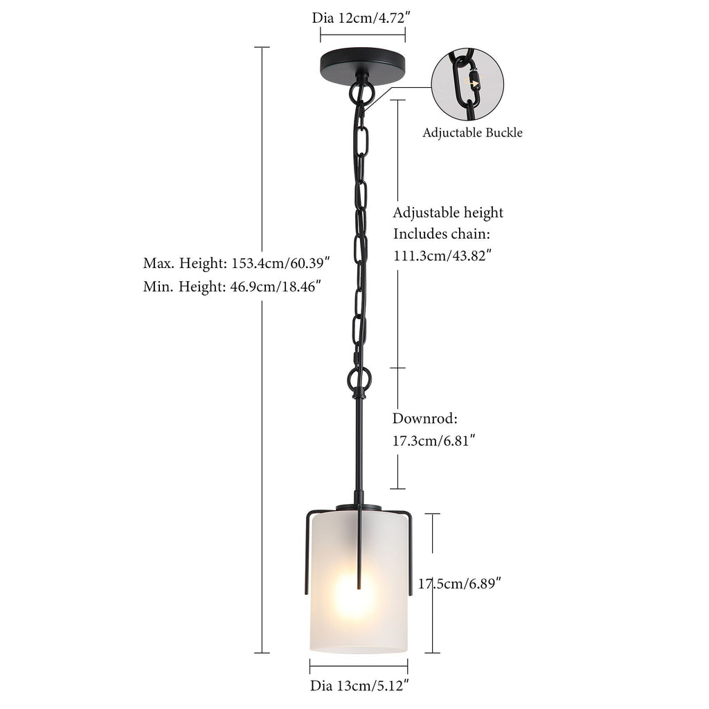 Adjustable Cylindrical Pendant Light