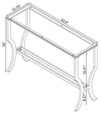 Saide Rectangular Glass Top Entryway Console Table Chrome