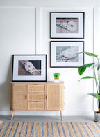 Rope Wall Art With Frame, Wall Decor For Living Room (Set of 3) - White / Black