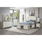 Elsa - 2 Toned And Dresser With Bar Handle And Construction