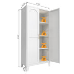 Shapely Doors Cabinet, Metal Storage Cabinet With Doors And Adjustable Shelves