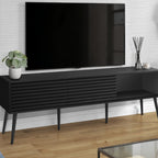 TV Stand, Media Entertainment Center, Storage Cabinet, Console, Storage Shelves, Bedroom, Living Room, Contemporary, Modern - Black
