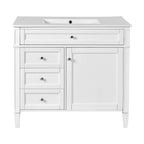 Bathroom Vanity With Top Sink, 2 Drawers And Tip Out Drawer