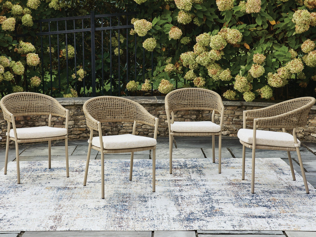 Orchard Beach - Arm Chair With Cushion (Set of 4) - Beige