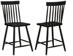Andrews Windsor Counter Height Dining Side Chair Black (Set of 2)