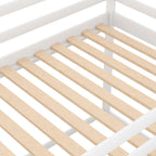 Low Bunk Bed With House Shaped Frame And Ladder