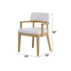 Kasem - Arm Chair (Set of 2) - Gorge Fabric & Oak