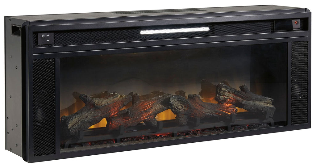 Black Rectangular Electric LED Fireplace Insert 43.0"W x 8.5"D x 16.75"H