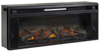 Black Rectangular Electric LED Fireplace Insert 43.0"W x 8.5"D x 16.75"H