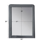 Valda - Mirror - Light Gray Fabric