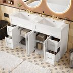 Bathroom Vanity With 2 Doors, 2 Drawers, Adjustable Shelf, Hidden Slides & Soft Close Hinges