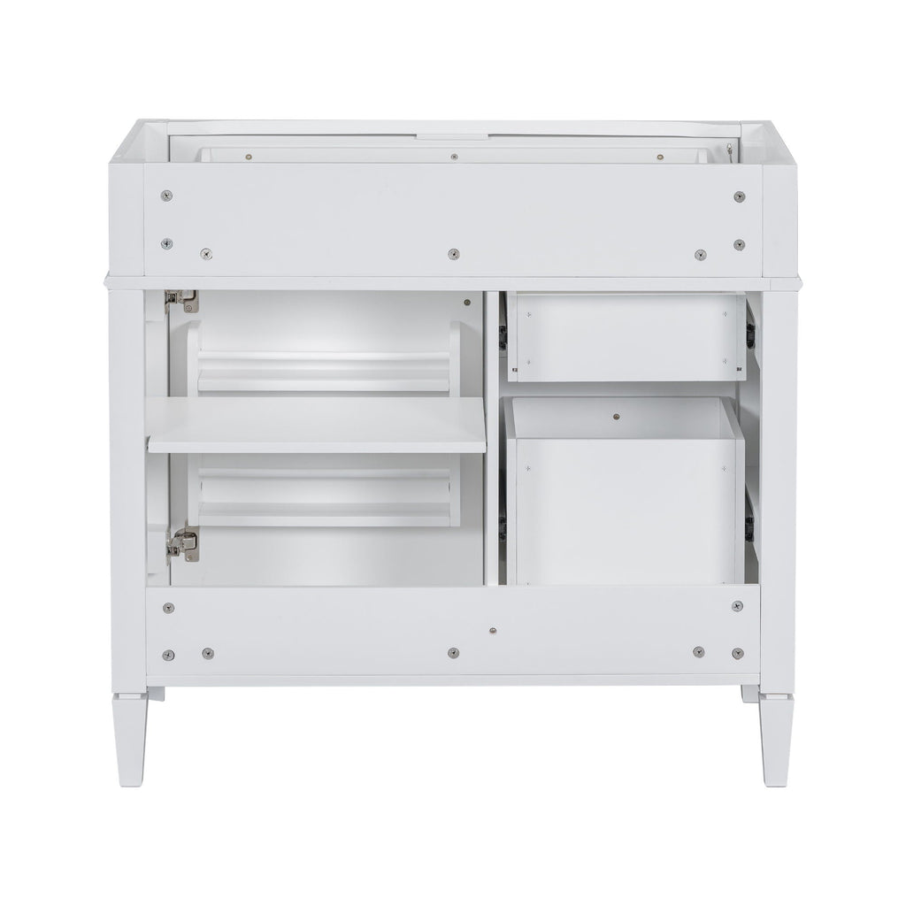 Bathroom Vanity With 2 Drawers And Tip-Out Drawer, Storage Cabinet