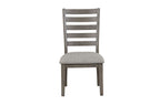 Side Dining Chair With Ladder Back (Set of 2) - Gray