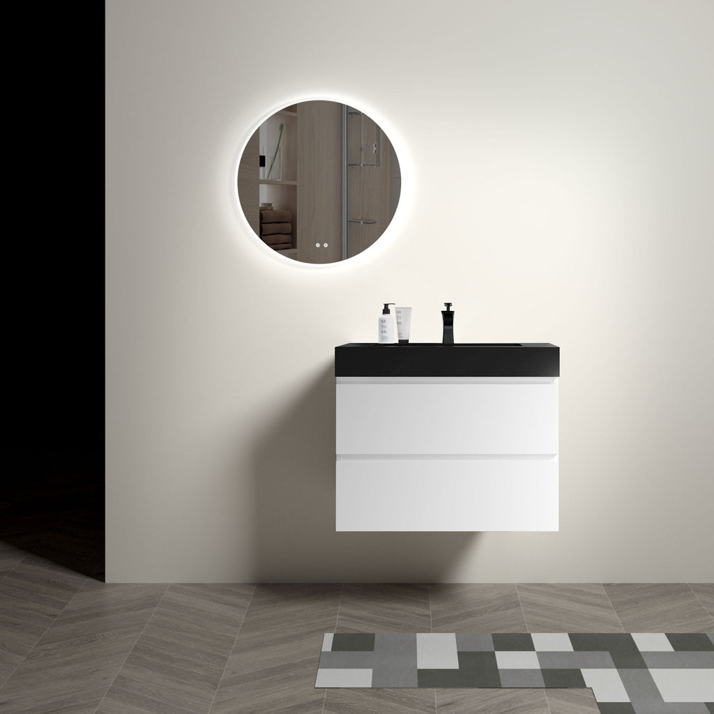 Alice - Bathroom Vanity With Large Storage, Sink, Wall Mounted